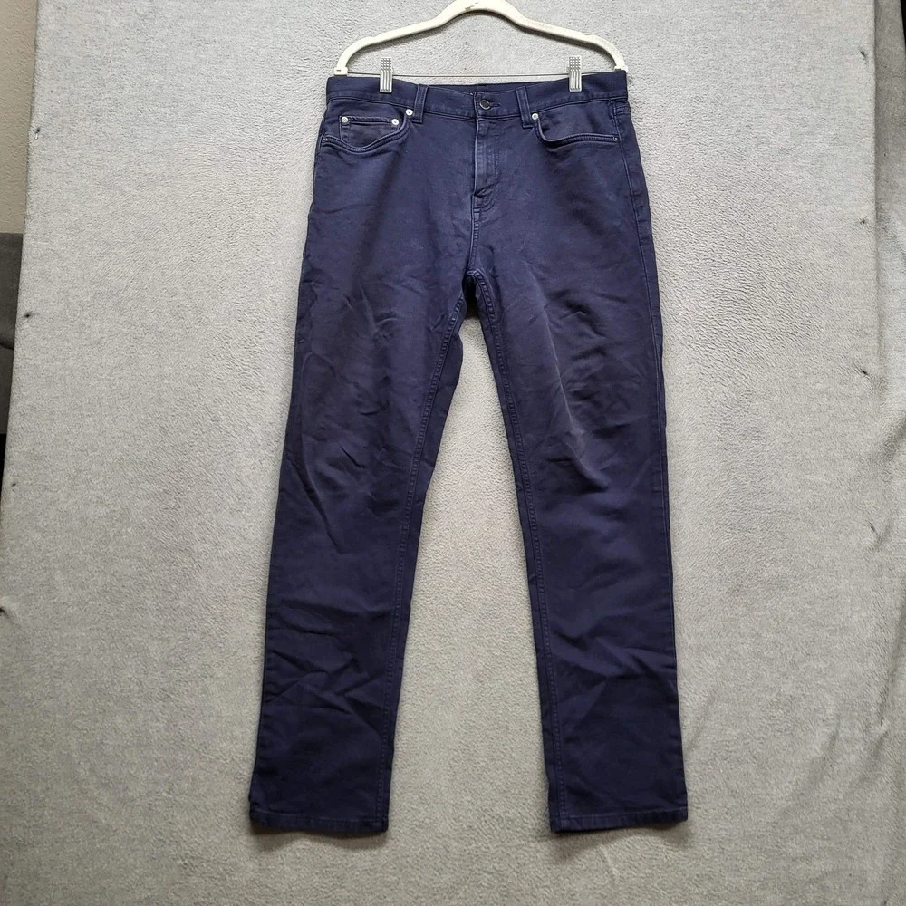 Banana Republic Men Pants 33X32 Navy Chino Twill The Traveler Slim 31